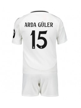 Billige Real Madrid Arda Guler #15 Hjemmedraktsett Barn 2024-25 Kortermet (+ Korte bukser)